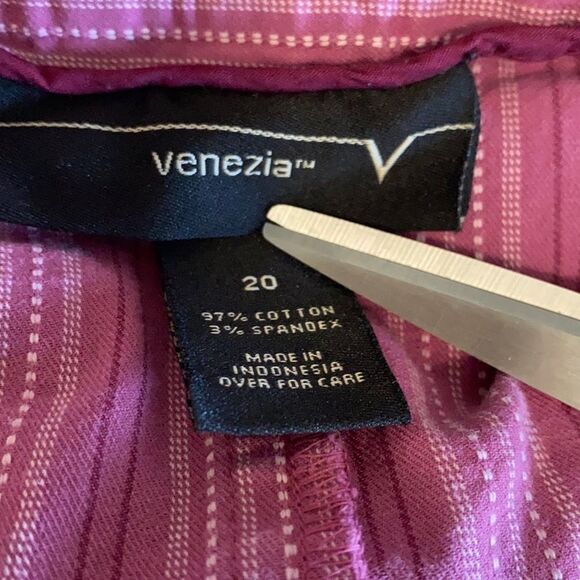 Venezia Pink Striped Pencil Skirt - Picture 6 of 6